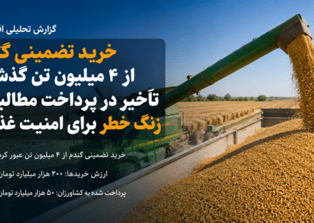 خرید تضمینی گندم از ۴ میلیون تن گذشت؛ تأخیر در پرداخت مطالبات، زنگ خطر برای امنیت غذایی